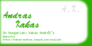 andras kakas business card